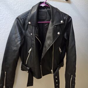Black Leather Biker Jacket